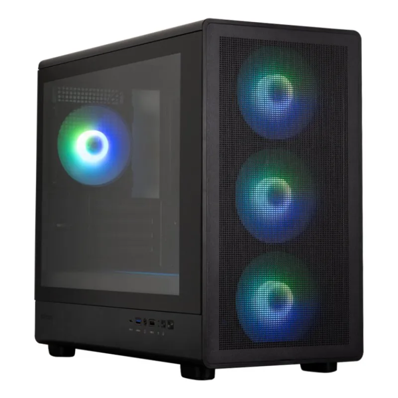 Zalman M5 Caixa Micro-ATX com 4x Ventoinhas 120mm ARGB e USB 3.0 Preta