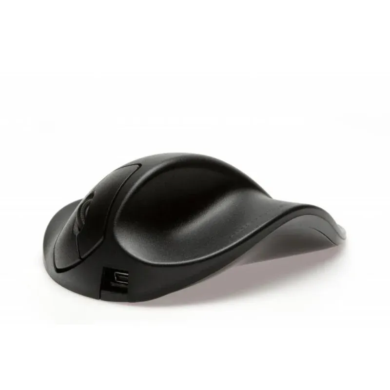 Rato BakkerElkhuizen HandShoeMouse USB 1500 DPI Preto Ergonomia Escritório