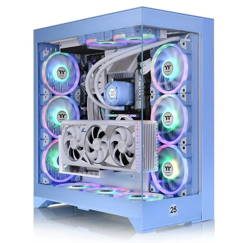 Caixa ATX Thermaltake Cte E600 Mx Hydrangea Argb Atx 2xusb 3.0 S/ Fonte Azul