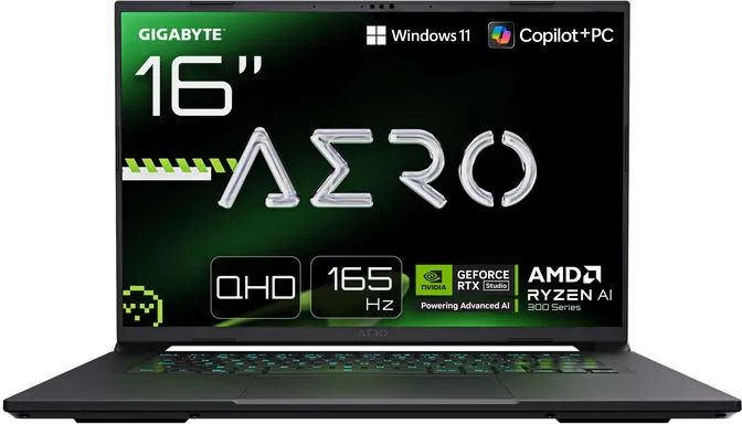 Portátil Gigabyte AERO X16 1VH93PTC94AH 16" Ryzen AI 7 350 16GB DDR5 1TB RTX 5060 QHD+ 165Hz W11