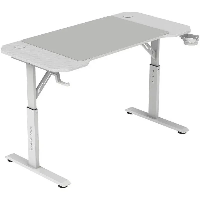 Mars Gaming MGD-ERGO120 Mesa Ergonómica com Ajuste em 3 Alturas e Tapete 120x60cm Branca