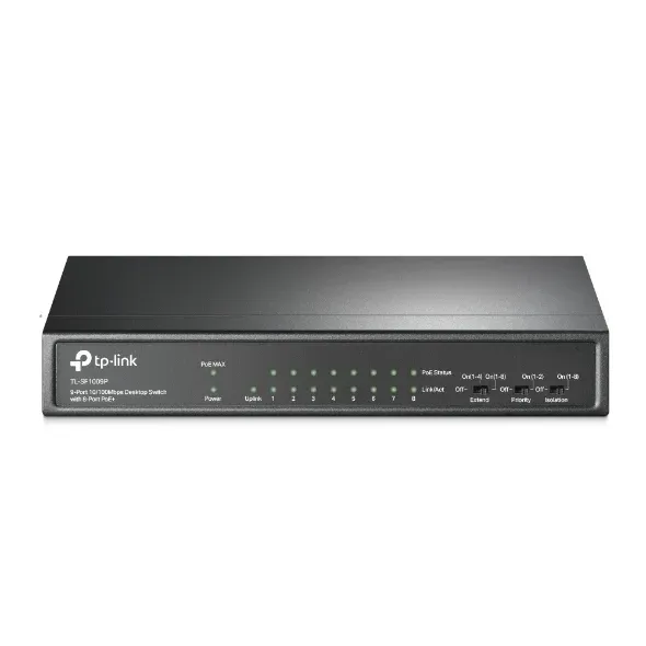 Switch TP-Link TL-SF1009P 9 Portas 10/100Mbps PoE Preto