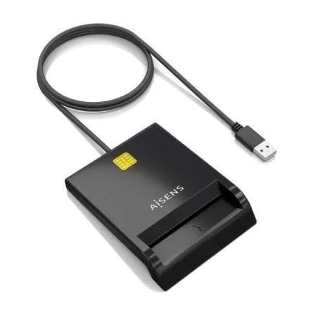 Leitor de Cartões Inteligentes DNI USB Aisens Preto