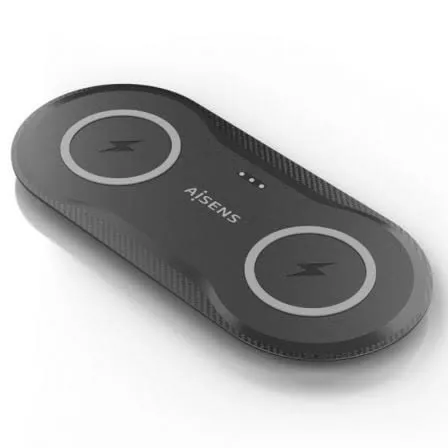 Carregador sem Fios 15W 2 em 1 USB-C Preto – AISENS