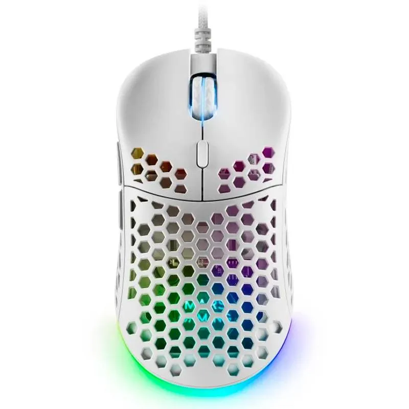 Rato Óptico Mars Gaming MM55 RGB 12800DPI Branco