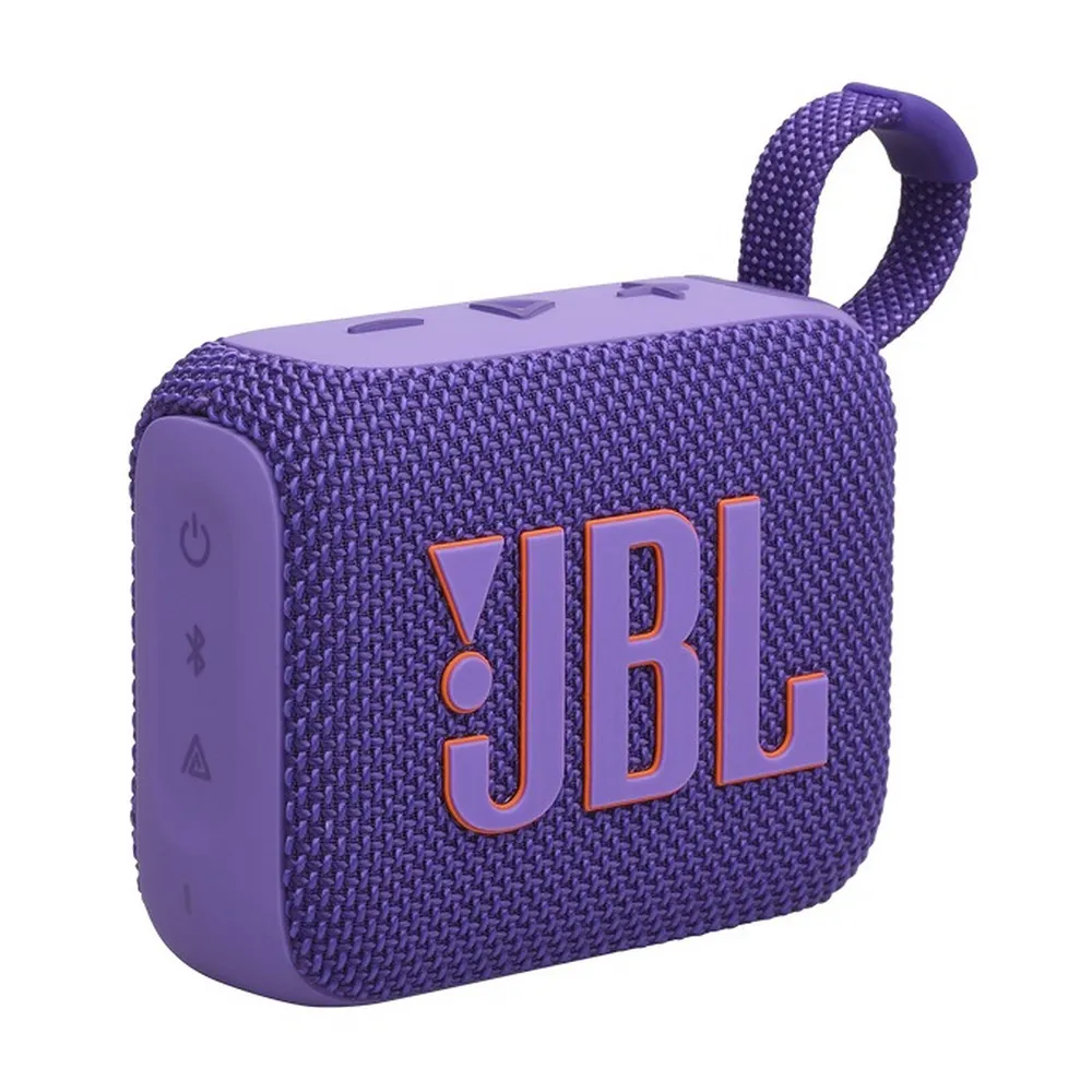 Coluna Portátil JBL Go 4, Bluetooth 5.3, Resistente à Água e Pó (IP67), Até 7h Autonomia + 2h Extra Playtime Boost, Púrpura