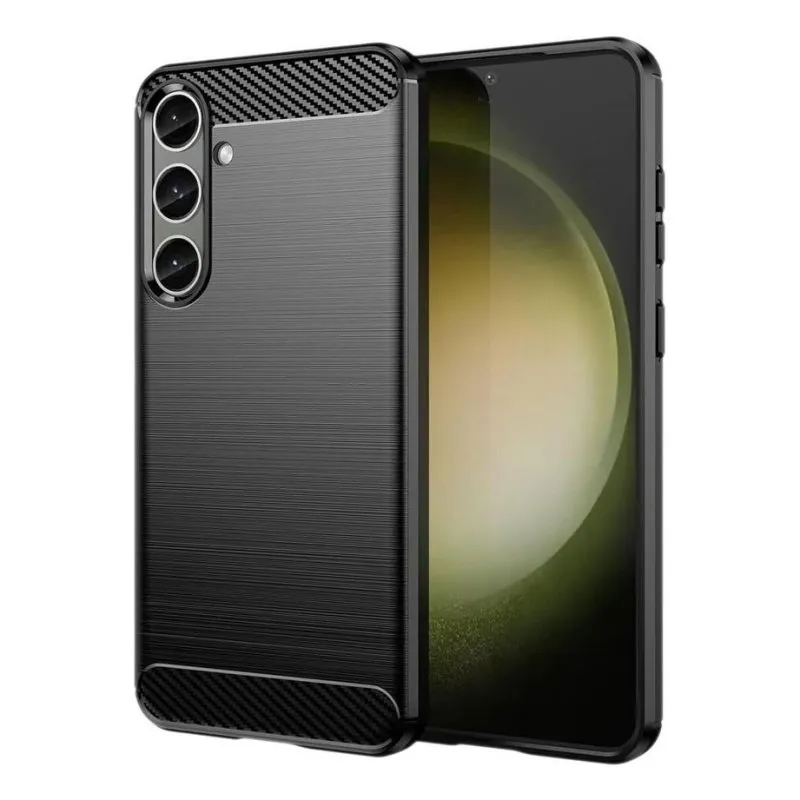 Funda para móvil DLH DY-PS5429 Cover Silicone Preto Fibra de Carbono para Galaxy S25 FE
