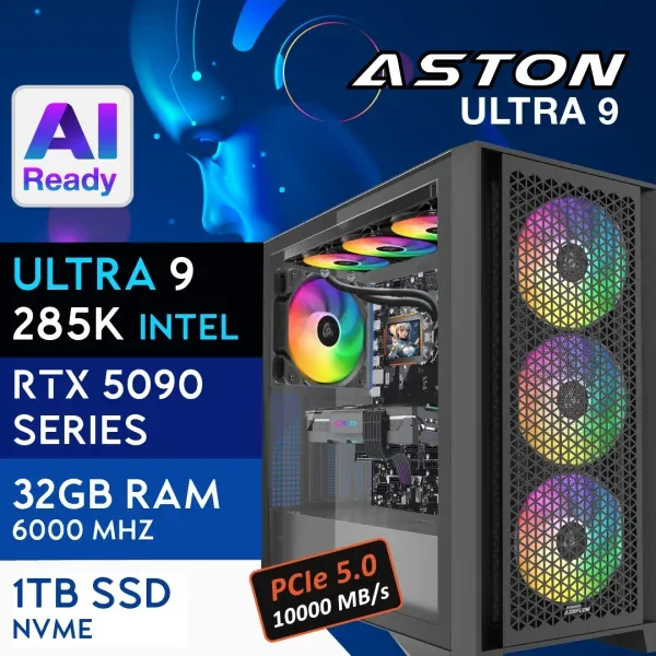 PC Gaming ASTON-59U9V1 - U9 285K | RTX5090 32GB | 32GB | M.2 1TB