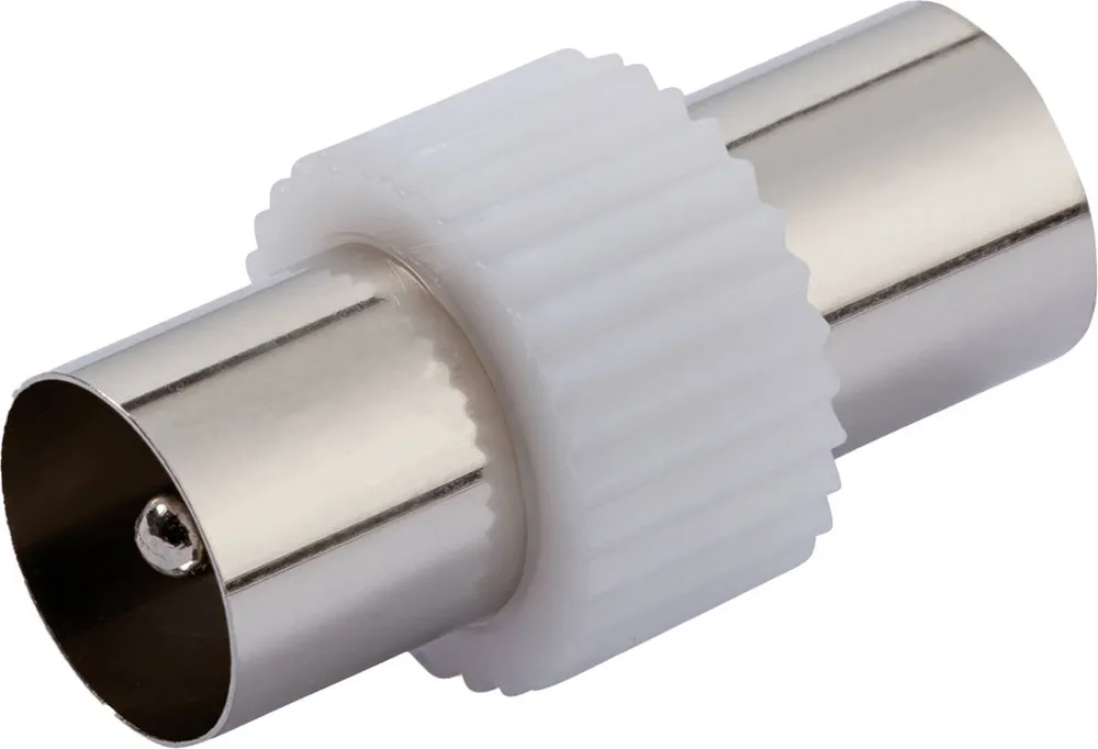 Adaptador VIVANCO Coaxial Duplo M (Branco)