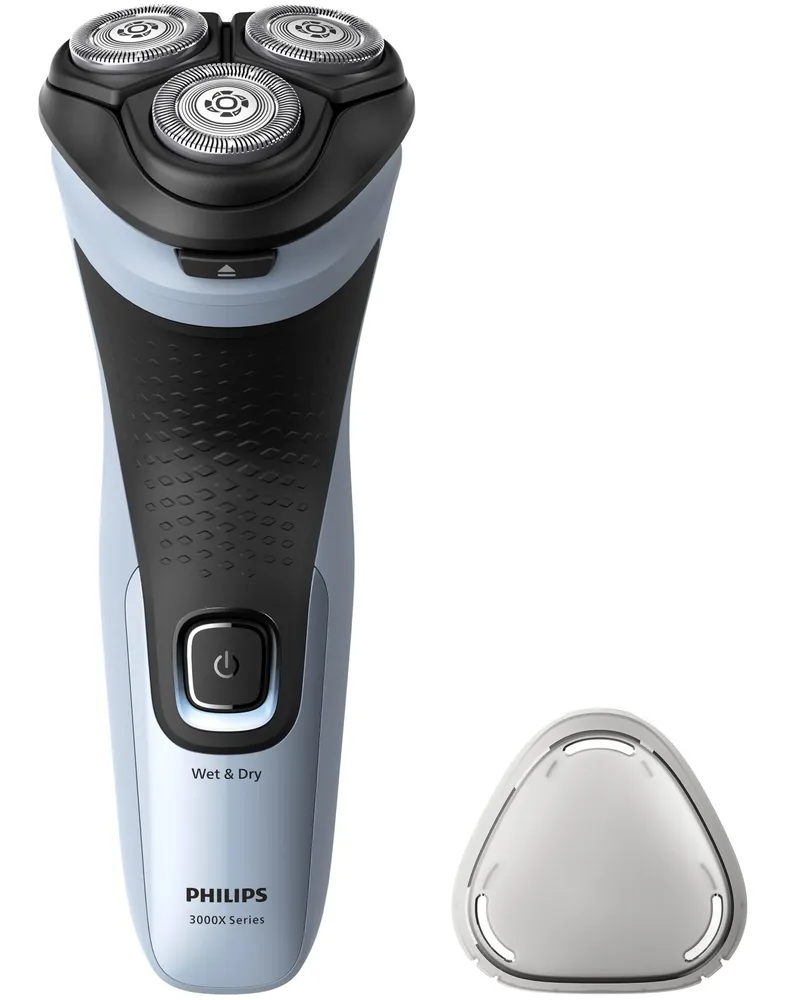 Máquina de Barbear PHILIPS 3000X Series (40 minutos de funcionamento - Waterproof - Preto/Azul)