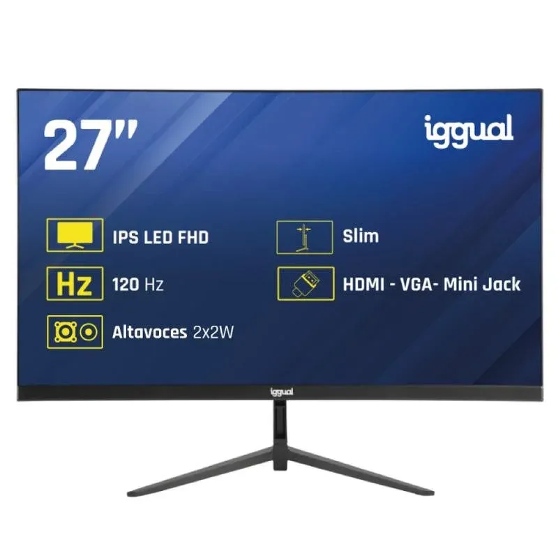 Monitor IGGUAL ML27SMM 27" FullHD 120Hz IPS Altifalantes Frameless VESA 1ms