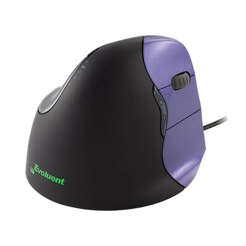 Ratón Evoluent VM4R-S Vertical USB 2600 DPI Ergonomia Direito