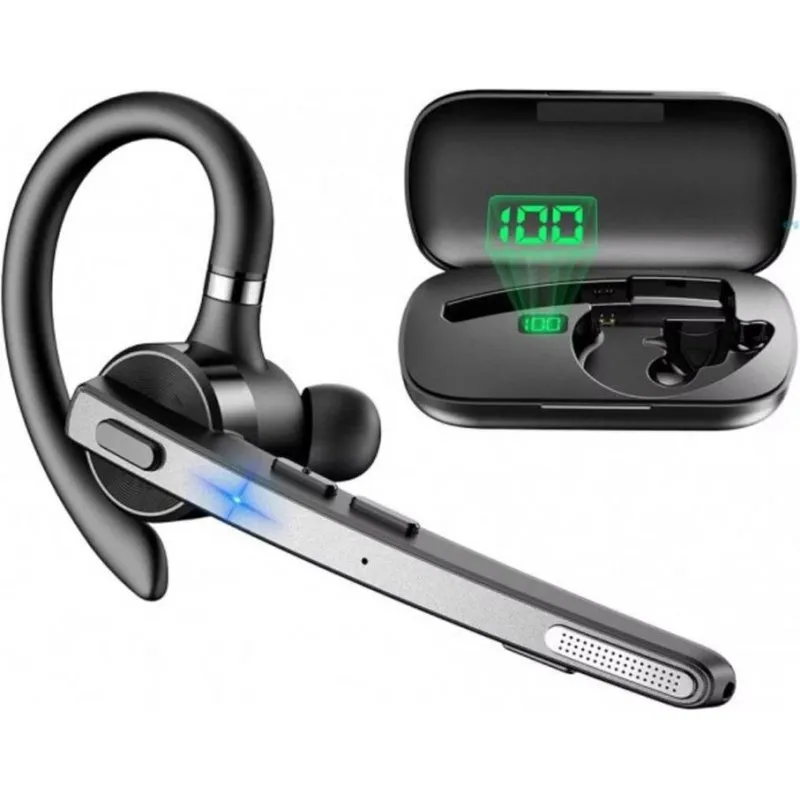 Auriculares Axtel AXH-BT45 Inalámbricos Bluetooth com Cancelamento de Ruído para Escritório, Microfone e Base de Carregamento, Preto