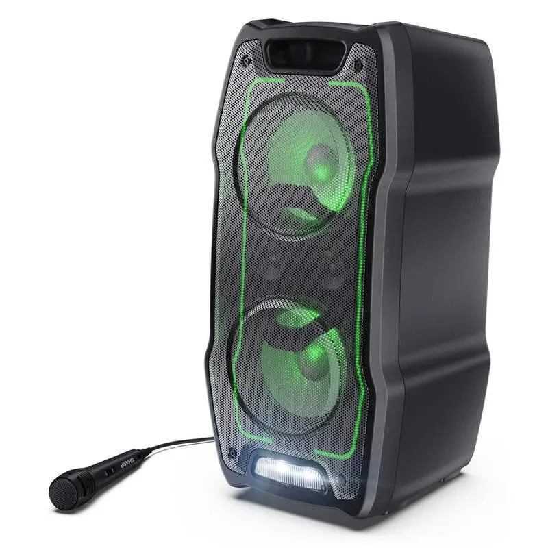 Sharp XParty Sing Altifalante para Festas Portátil Bluetooth com Microfone e Luz RGB 180W Preto