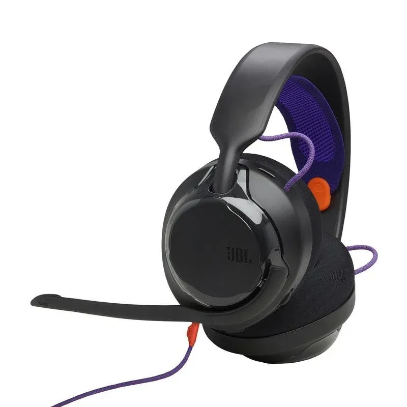 Auriculares JBL Quantum 250 com fio Jack 3,5 mm Gaming Cancelamento ruído microfone Preto