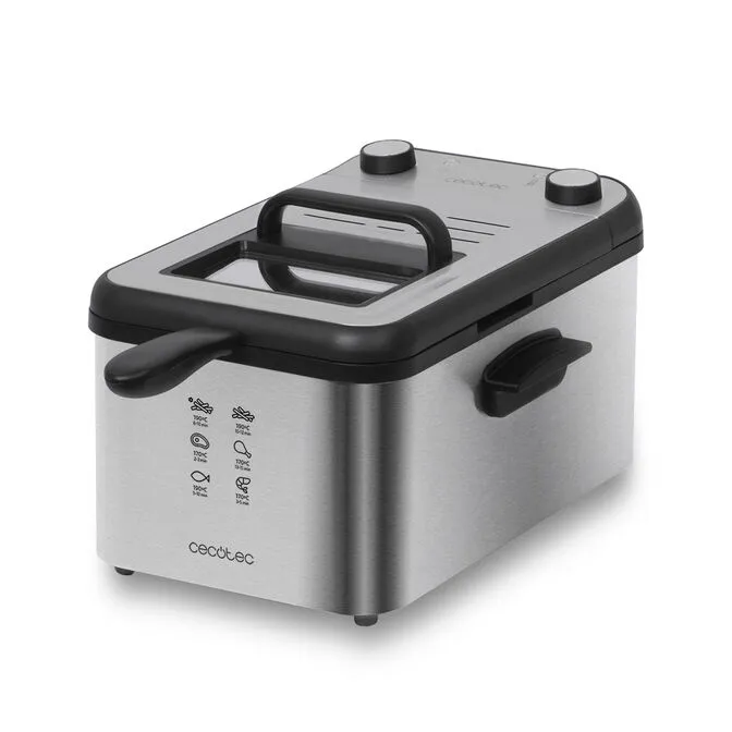 Fritadeira a Óleo Cecotec CleanFry Infinity 3000 3L 2400W Full Inox