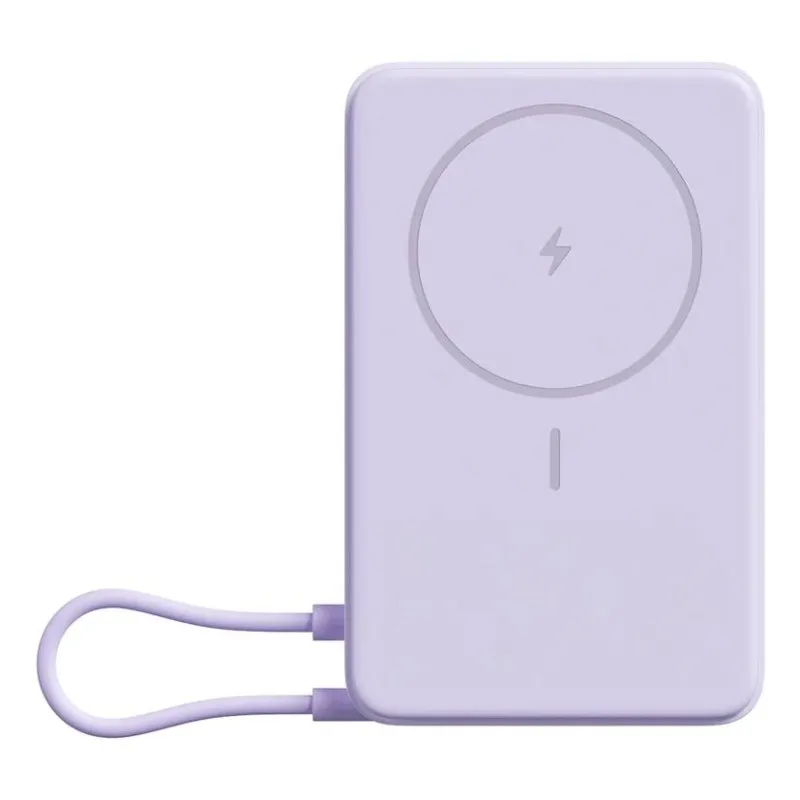 Powerbank Xiaomi 33W Magnetic Power Bank 10000 com Suporte Incorporado Roxo