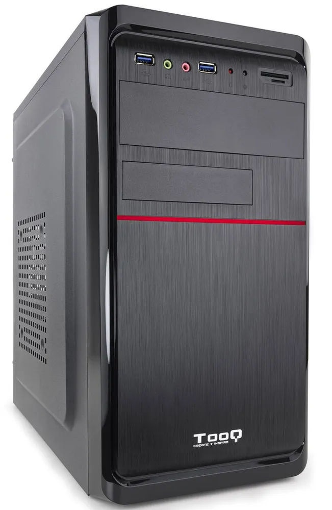 ** B Grade ** Caixa Micro-ATX Tooq C/ Fonte 500W + Leitor de cartões + 2x USB 3.0 Preta
