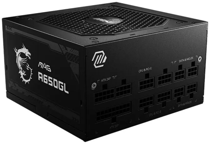 Fonte Modular MSI MAG A650GL 650W 80+Gold