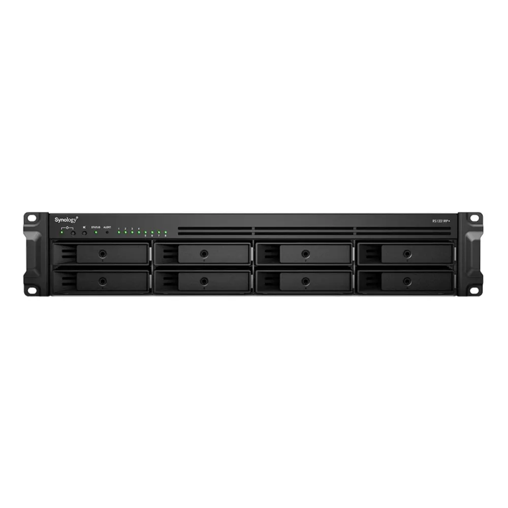 NAS Synology RackStation RS1221RP+ 2U 8 Baias 3.5"/2.5" Preto