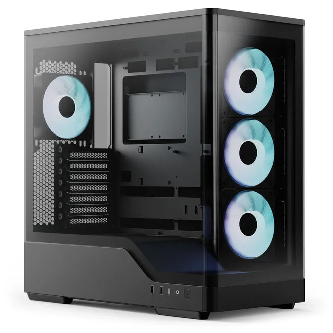 Caixa ATX Aerocool P500A ARGB Vidro Temperado Preto