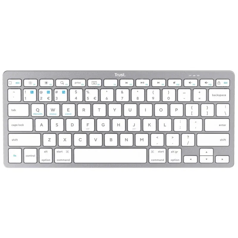 Trust Teclado Compacto Sem Fios Prateado