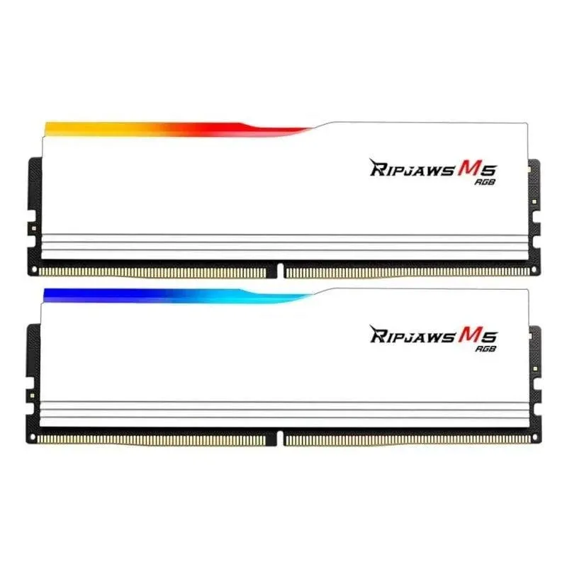 Memória RAM G.Skill Ripjaws M5 RGB 32GB 2x16GB DDR5 5200MHz CL40 Branco Intel XMP