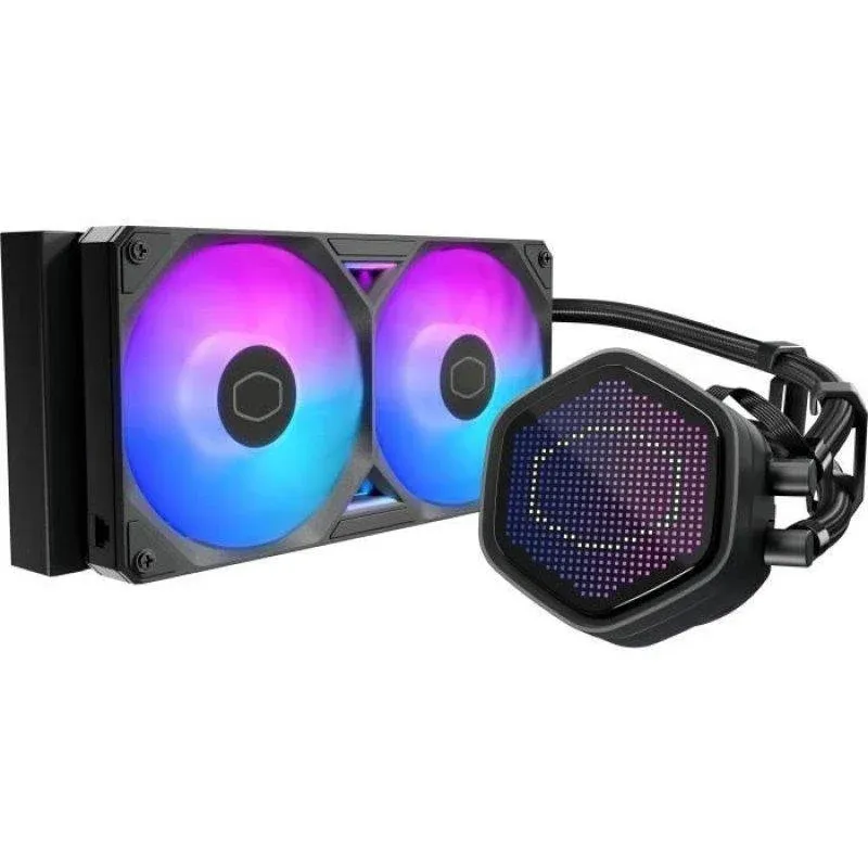 Cooler CPU Refrigeracao Liquida Cooler Master Socket LGA1700 AM5 240mm MasterLiquid Atmos II 240 LED RGB