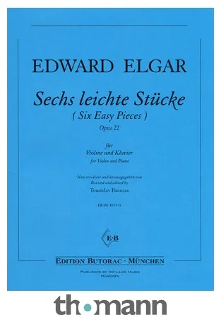 Edition Butorac Elgar 6 Leichte Stücke Violin