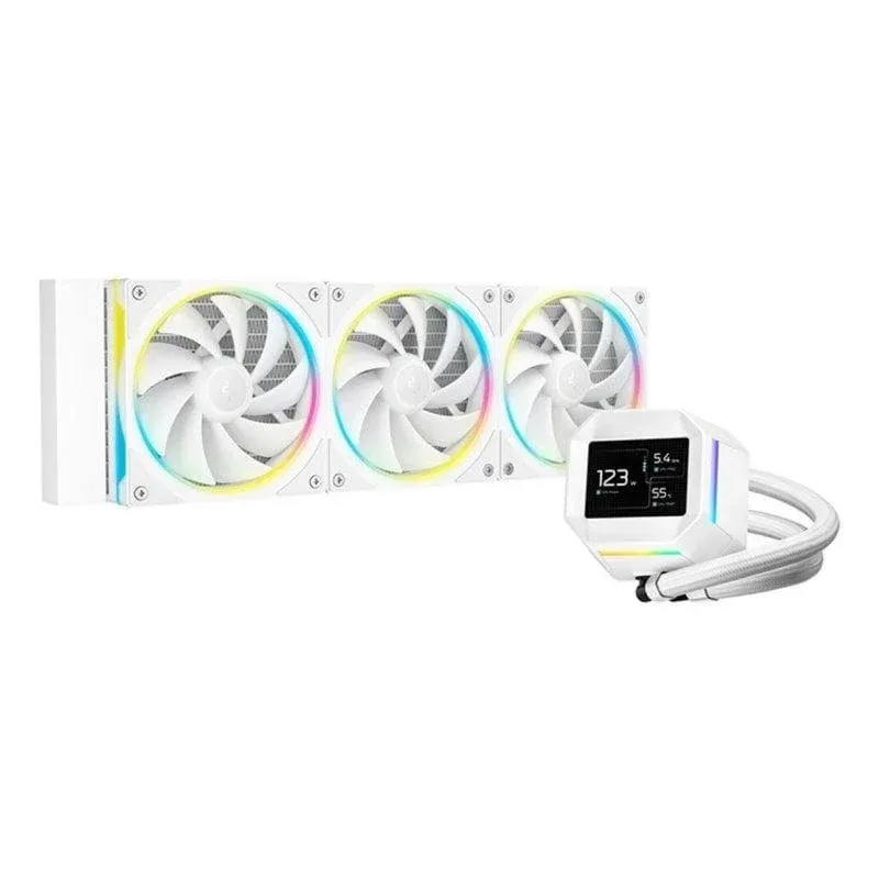 Refrigeración Líquida Deepcool LM360 WH 360mm 3 Ventoinhas Ecrã IPS RGB