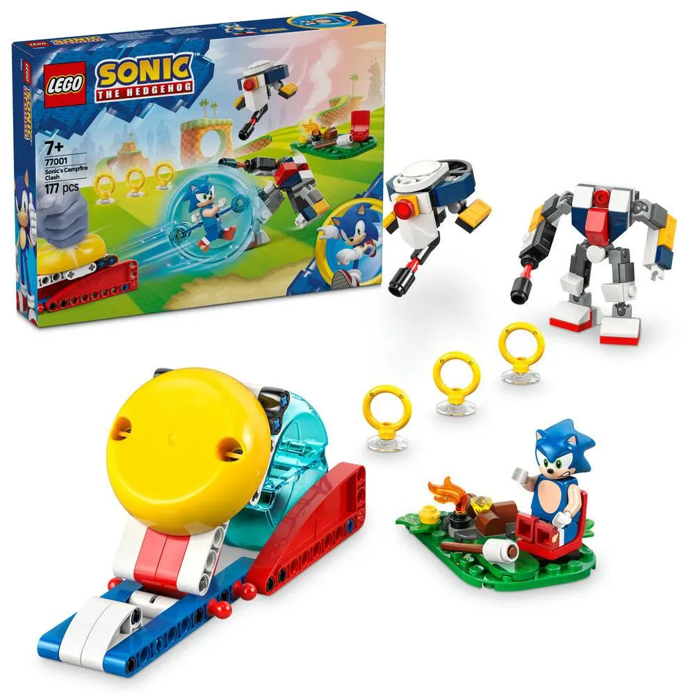 LEGO Sonic: Confronto no Acampamento do Sonic | Idades 7+ | 177 Peças | Item 77001