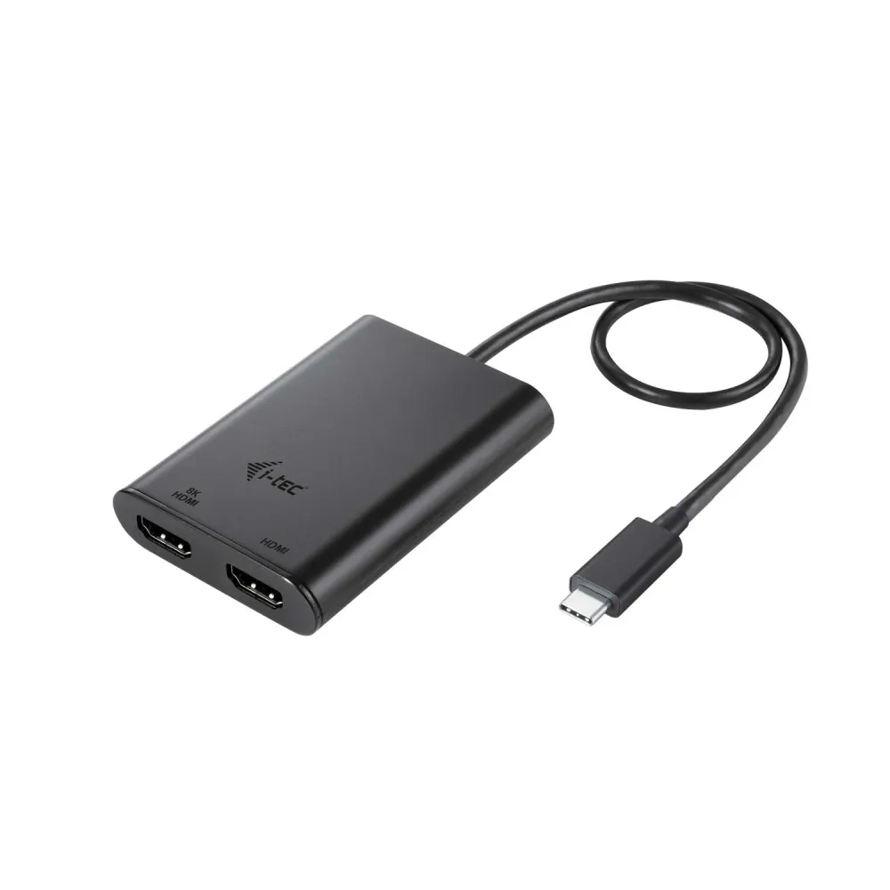Adaptador i-tec USB-C duplo HDMI Video 4K/60Hz (único 8K/30Hz)