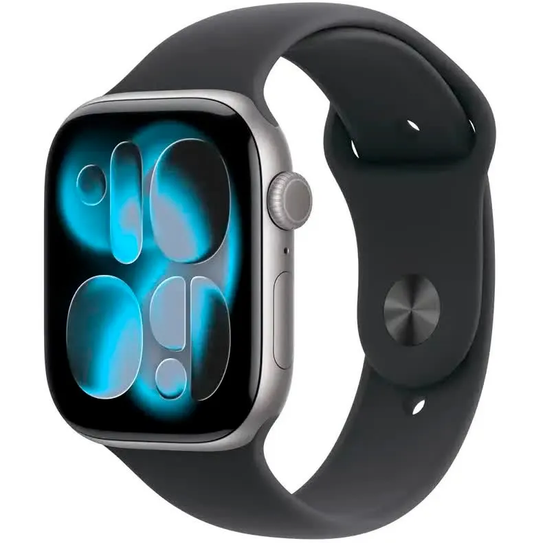 Apple Watch Series 11 GPS 46mm Alumínio Cinzento Sideral c/ Bracelete Desportiva Preta M/L