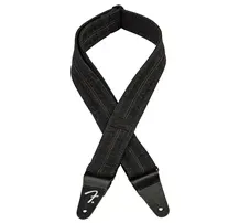 Correia guitarra Fender Wrangler Denim Washed Black Stitch