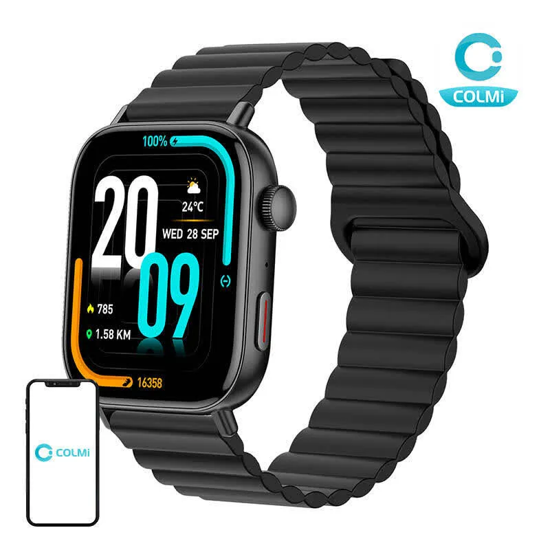 Smartwatch C8 Max 1,83 IPS c/ Correia Magnética (Preto) - COLMI