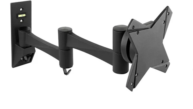 Suporte de Parede Tooq Tilt e Giratório 3 Pivots 13" a 27" Max. 15kg Preto