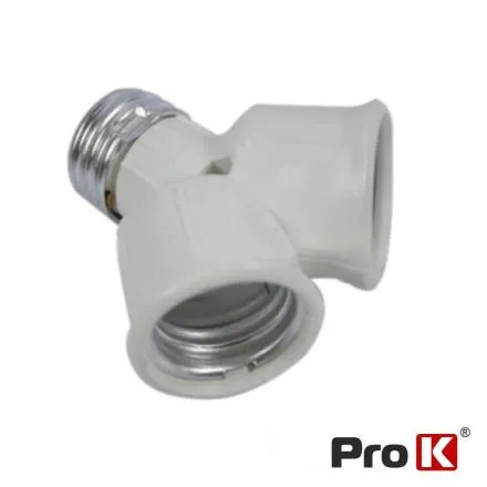 Casquilho Adaptador De E27 P/ 2x E27 Prok