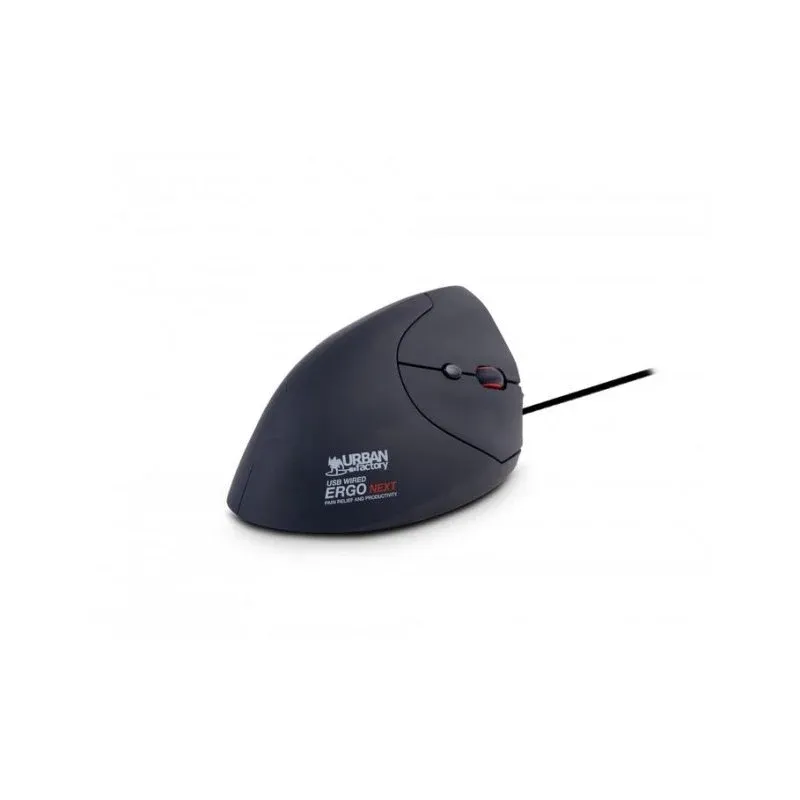 Rato Urban Factory ERGO USB 3600 DPI Preto Design Vertical Ergonómico