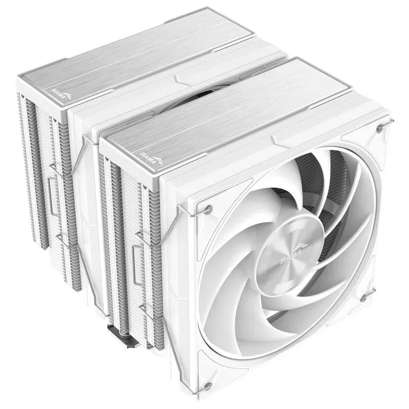Cooler CPU Refrigeração Ar Deepcool Socket LGA 1700 120mm A60 White Duplo Ventilador