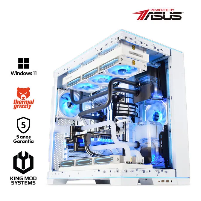 Computador King Mod Liquid-PC Ryzen 7 9800X3D 64GB DDR5 2TB RTX 5080 WiFi W11