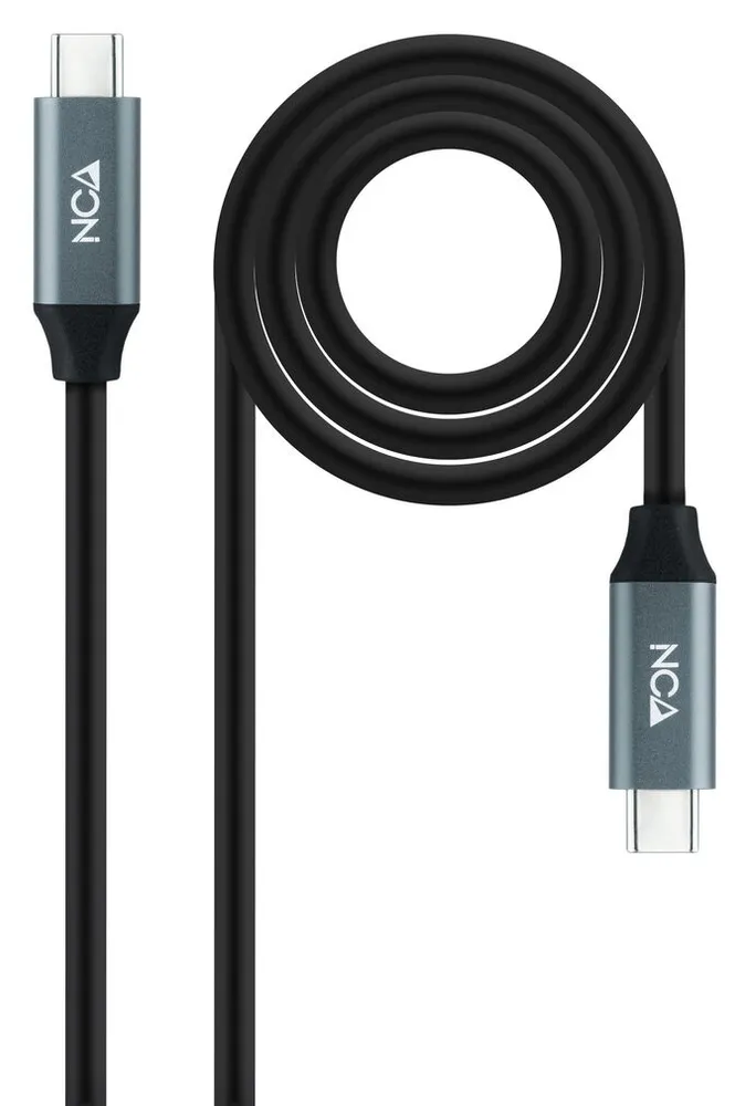 Cabo USB 3.2 Gen2x2 Nanocable 20Gbps 5A/100W 4K@60Hz USB-C M/M 1 M Preto