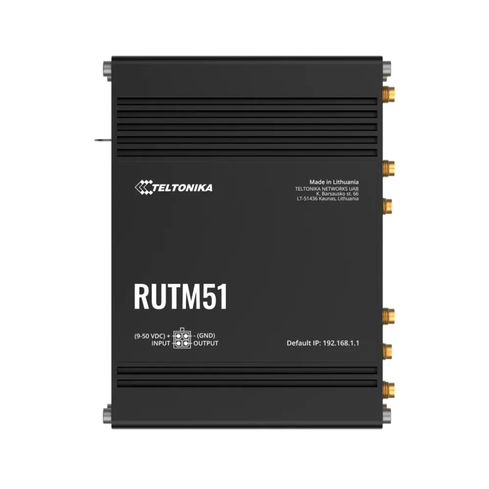 Router Industrial Teltonika 5G Doble SIM Wi-Fi 5x 10/100/1000Mbps 6GHz - TK-RUTM51
