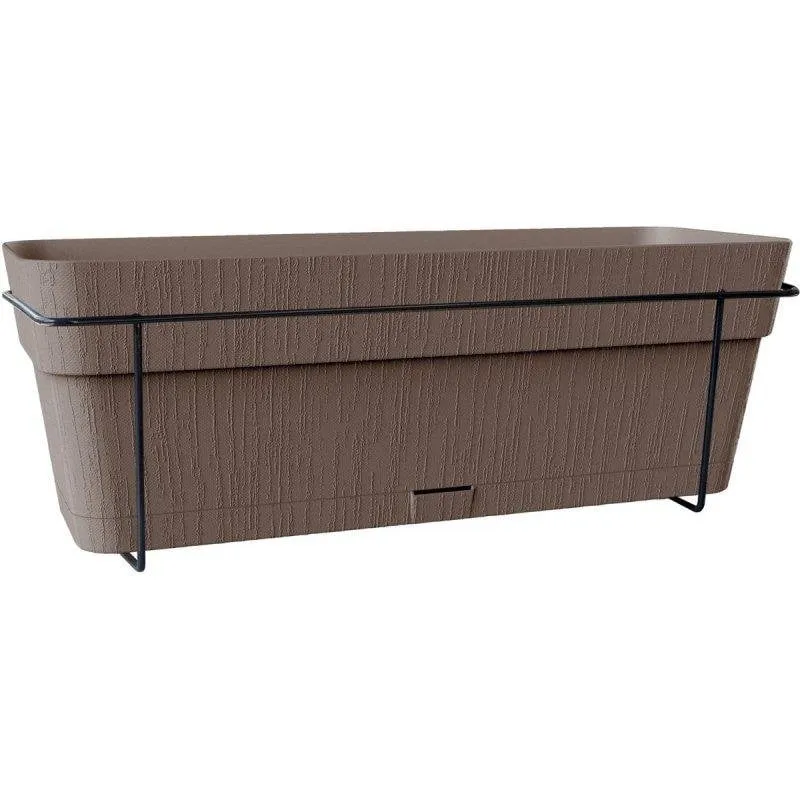 Vaso de Varanda Stefanplast Ethica 50 cm Taupe 9 L Plástico Reciclado