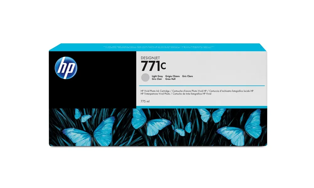 HP 771C 775-ml Light Gray DesignJet Ink Cartridge B6Y14A