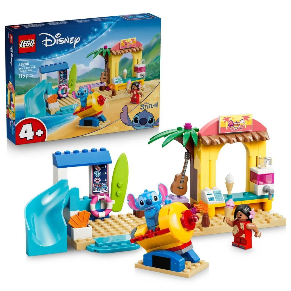 LEGO Disney: Diversão na Praia com Lilo e Stitch | Idades 4+ | 113 Peças | Item 43280