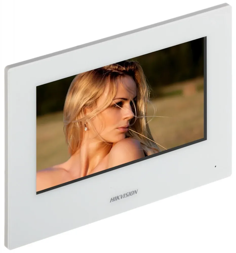 Monitor para Video Porteiro Hikvision 7" Tátil TFT Branco - DS-KH6320-WTE1-W