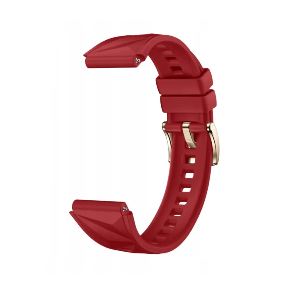 Bracelete Silicone Huawei EasyFit 3 41/42mm Watch GT4/GT5 Classic Vermelha
