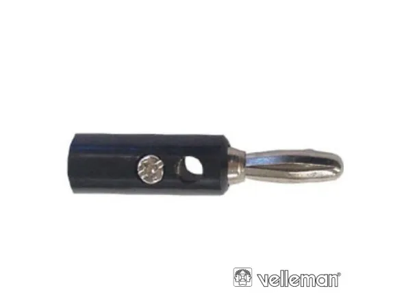 Velleman Ficha Banana 4mm Preta