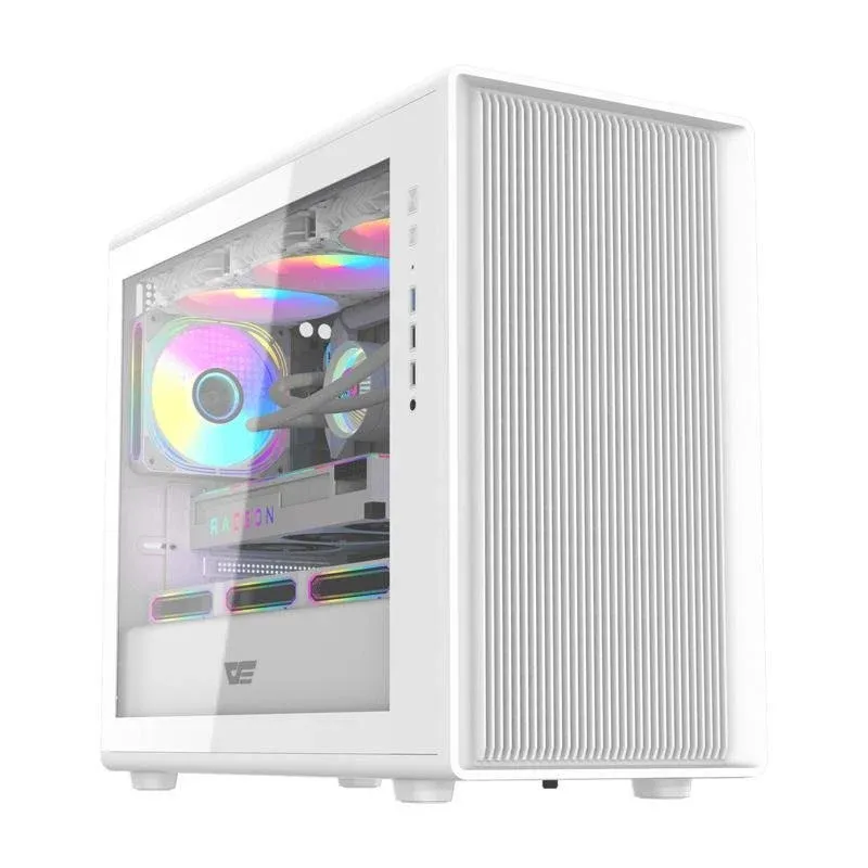Caixa de Computador Caixa PC Darkflash DB460M Branca M-ATX/ITX Vidro Templado