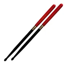 Baquetas Nylon Aquarian 2BG preto/vermelho Rock Graphite Grip (par)